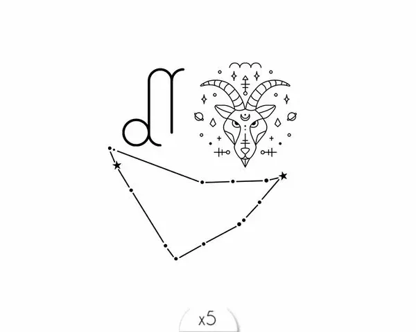 Tatouage éphémère : Capricorne - Sioou – Image 1