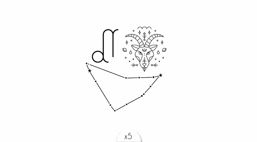 Tatouage éphémère : Capricorne - Sioou – Image 1