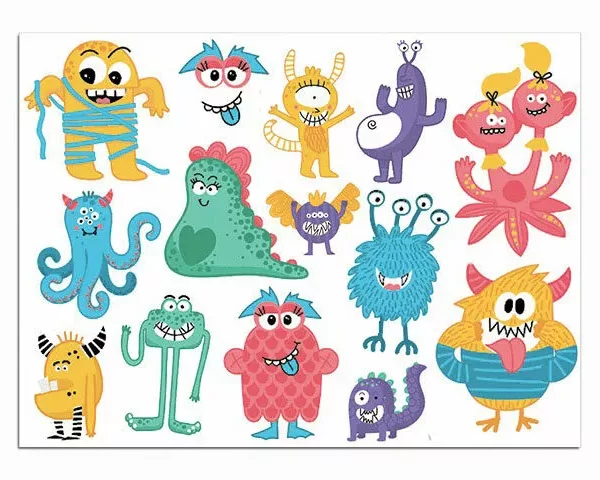 Tatouage éphémère : Mini Monstres - Sioou – Image 1
