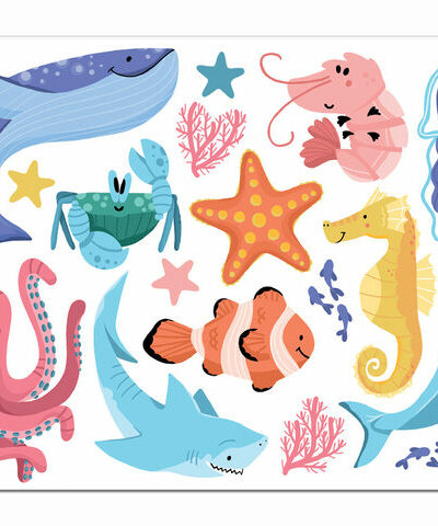 Tatouage éphémère : Mini Under The Sea - Sioou
