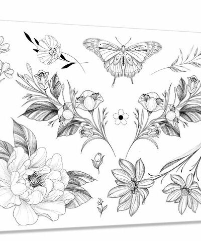 Tatouage éphémère : La Fée Fleurs - Sioou