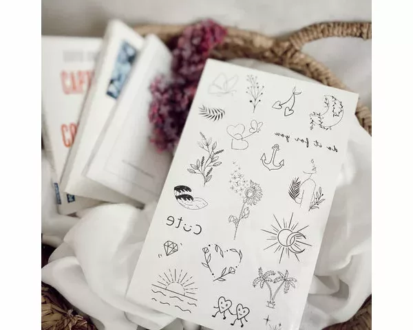 Tatouage éphémère : "D'amour et d'eau fraiche" - Sioou – Image 3