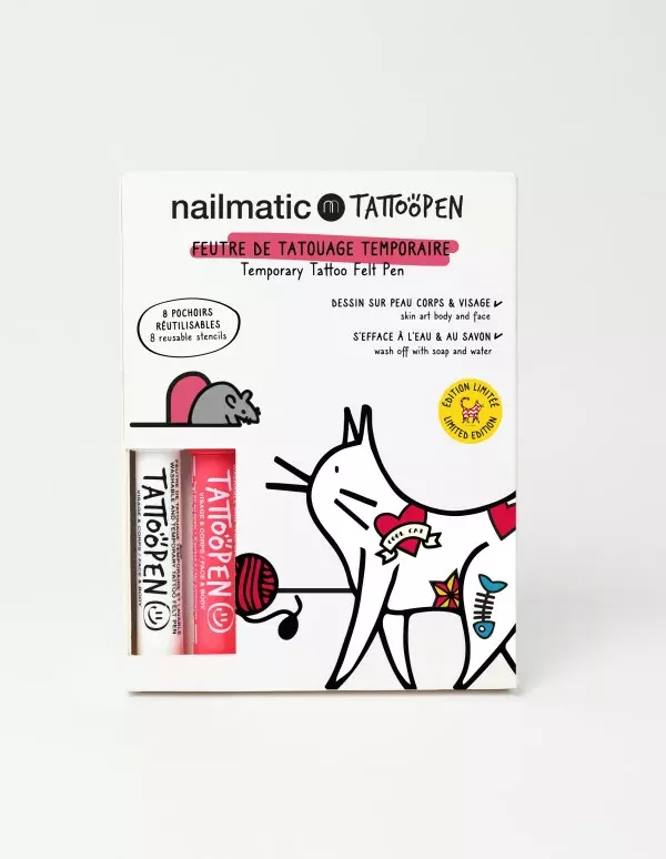 COFFRET DUO TATTOOPEN - Le Chat par Ami Imaginaire - Nailmatic – Image 1