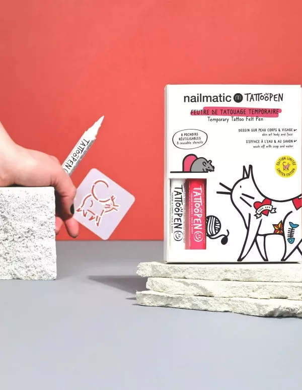 COFFRET DUO TATTOOPEN - Le Chat par Ami Imaginaire - Nailmatic – Image 2