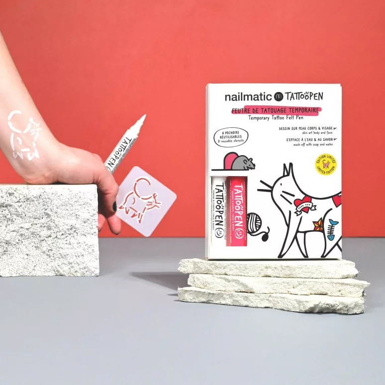 COFFRET DUO TATTOOPEN - Le Chat par Ami Imaginaire - Nailmatic