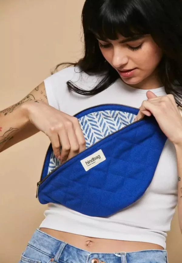 Sac banane matelassé Olivia - Bleu Electrique - Hindbag – Image 2