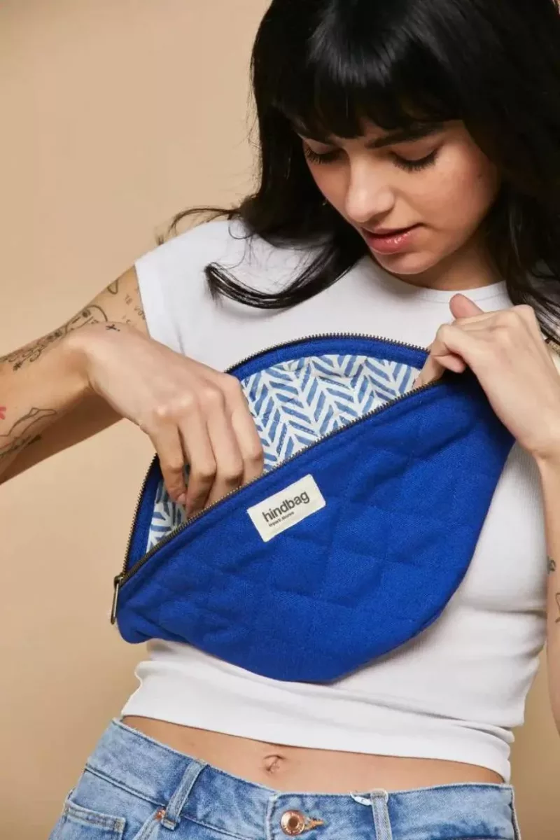 Sac banane matelassé Olivia - Bleu Electrique - Hindbag