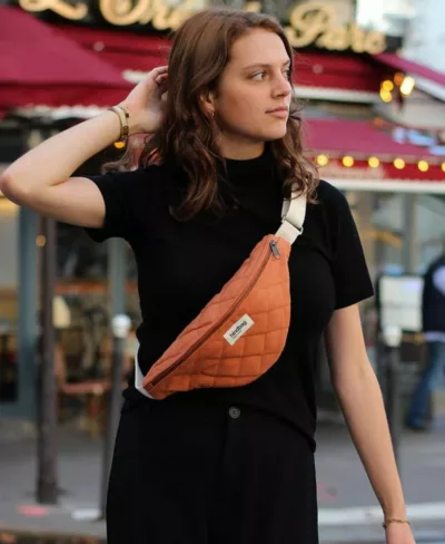 Sac banane matelassé Olivia - Sienne - Hindbag – Image 3