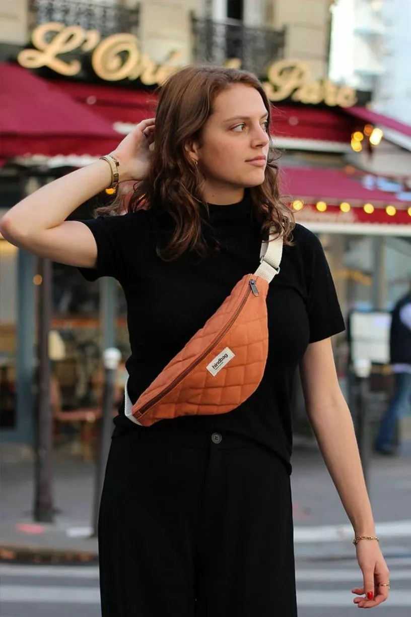 Sac banane matelassé Olivia - Sienne - Hindbag – Image 3