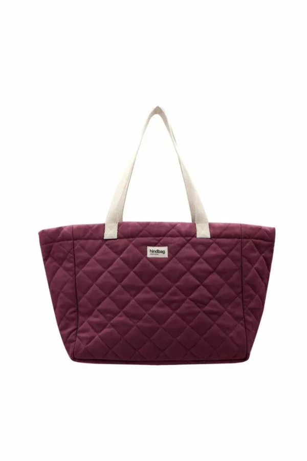 Cabas matelassé Claude - Prune - Hindbag
