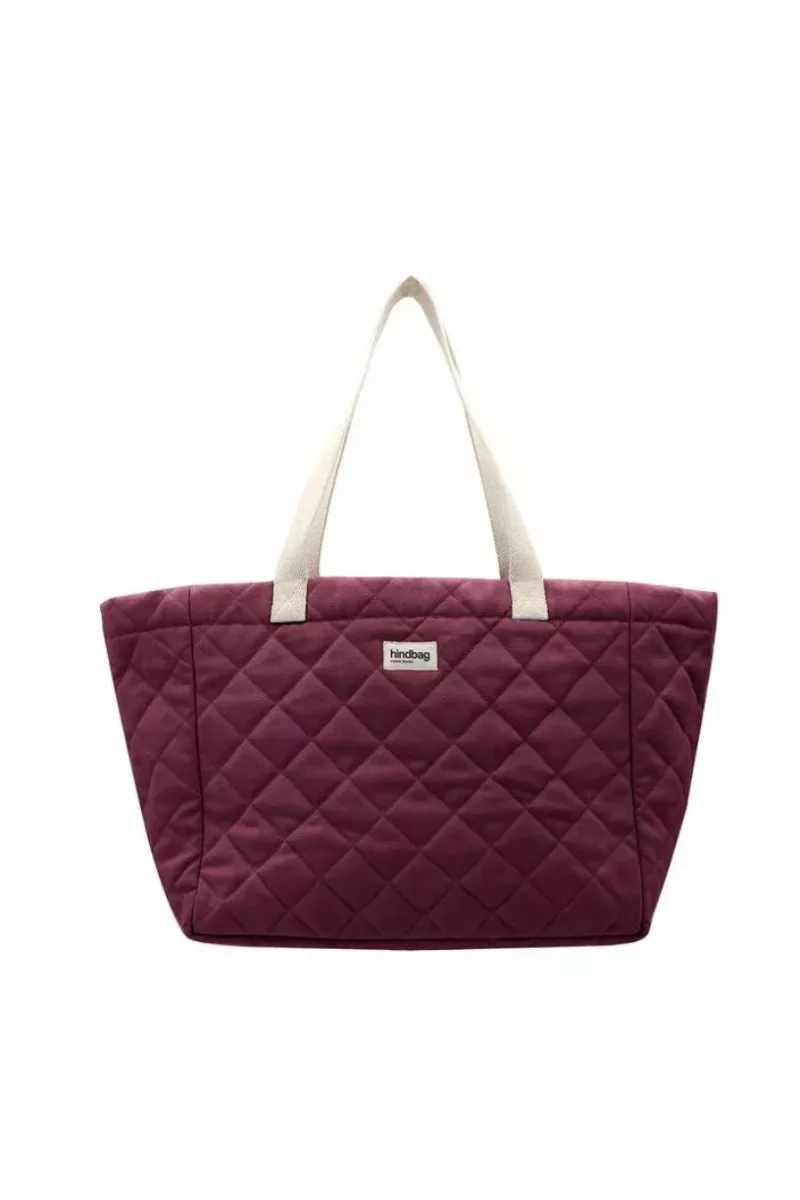 Cabas matelassé Claude - Prune - Hindbag