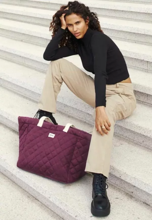 Cabas matelassé Claude - Prune - Hindbag – Image 2