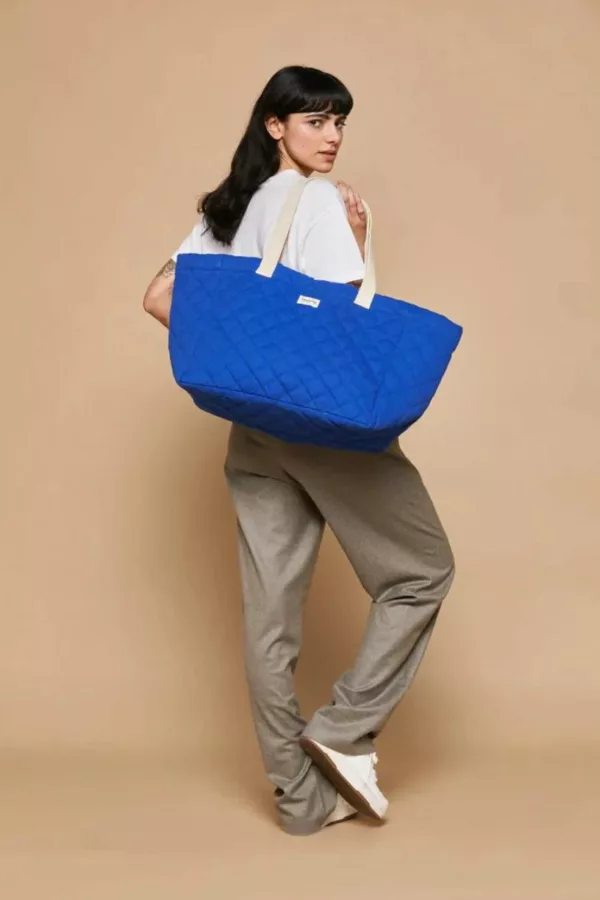 Cabas matelassé Claude - Bleu Electrique - Hindbag