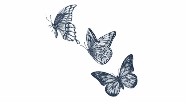 Tatouage éphémère : Envolée de papillons - Sioou