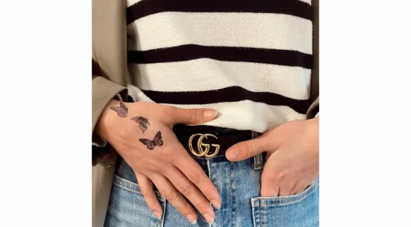 Tatouage éphémère : Envolée de papillons - Sioou