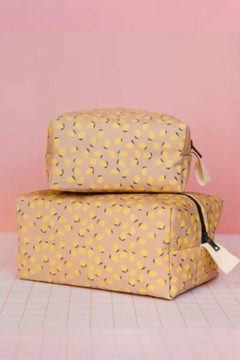 Étui de toilette Petite - Limones rose - Ecke