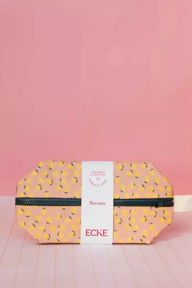 Étui de toilette Grande - Limones rose - Ecke