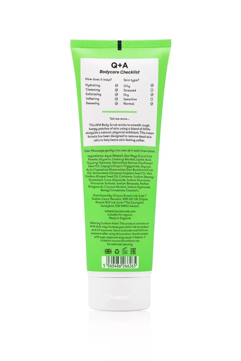 AHA Exfoliator Body Scrub - 250ml - Q+A – Image 3