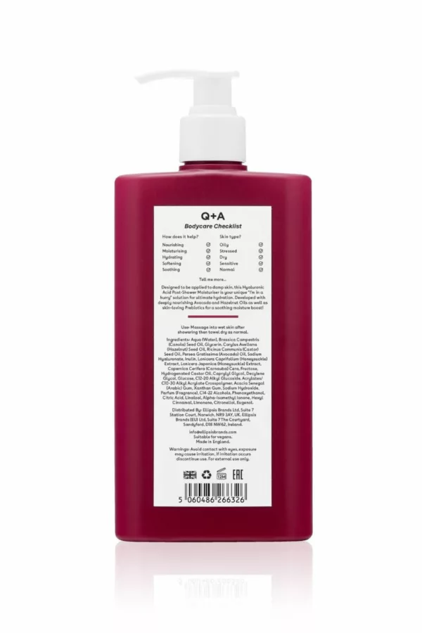 Hyaluronic Acid Post-Shower Moisturiser - 250ml - Q+A