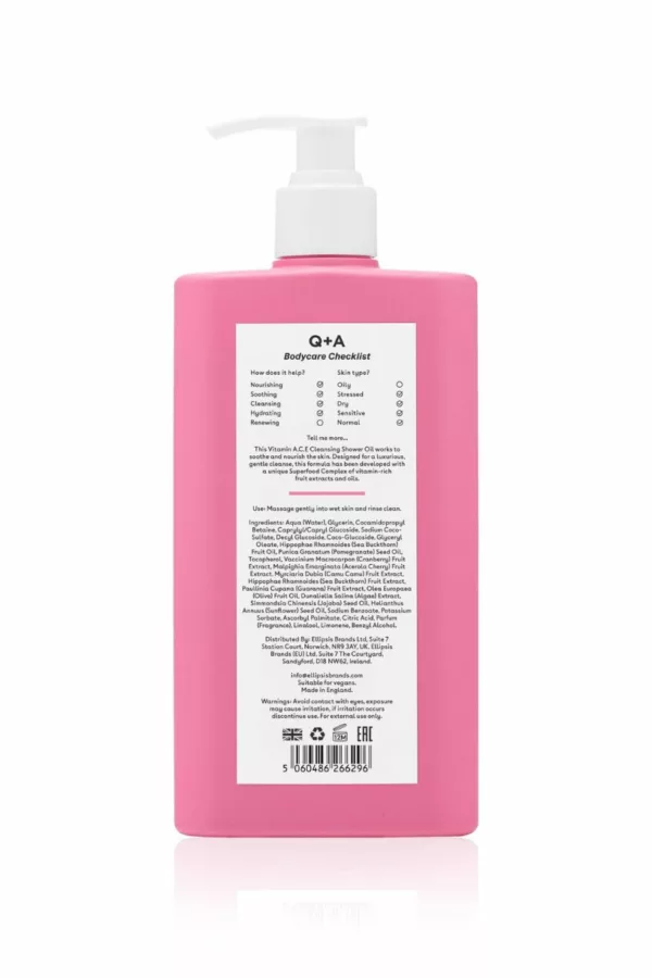 Vitamin A.C.E Cleansing Shower Oil - 250ml - Q+A