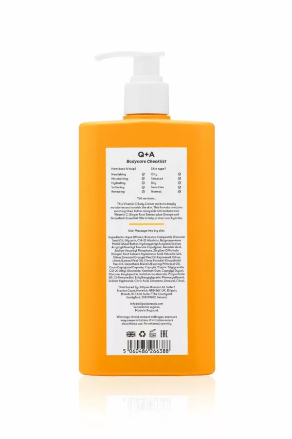 Vitamin C Body Cream - 250ml - Q+A