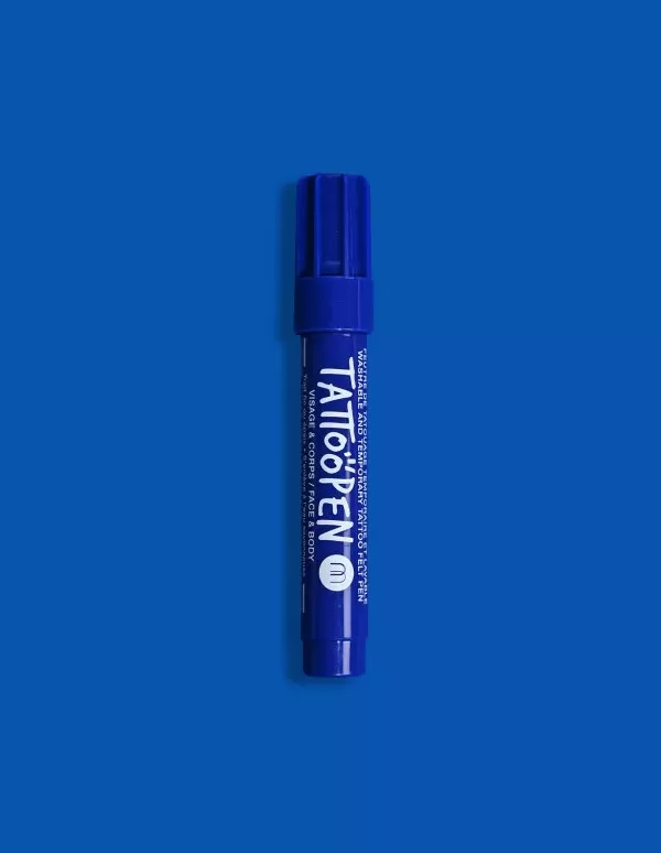 Tattoopen - Feutre de tatouage temporaire - Bleu Foncé - Nailmatic – Image 1