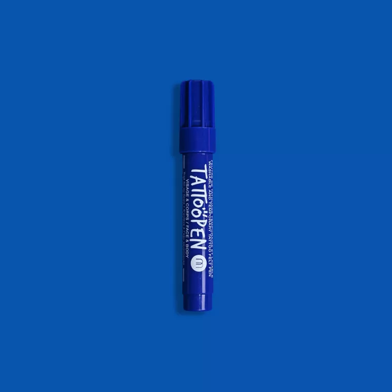 Tattoopen - Feutre de tatouage temporaire - Bleu Foncé - Nailmatic
