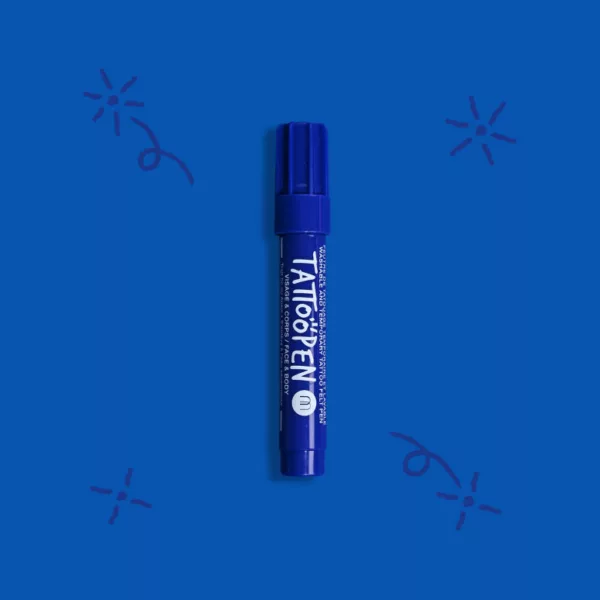 Tattoopen - Feutre de tatouage temporaire - Bleu Foncé - Nailmatic