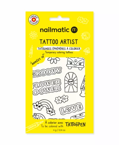 TATTOO ARTIST - Tatouages éphémères à colorier - 70's- Nailmatic – Image 1
