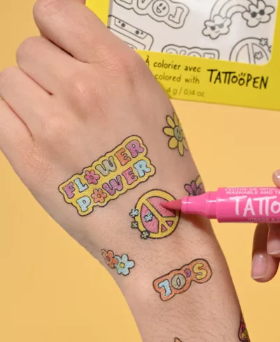 TATTOO ARTIST - Tatouages éphémères à colorier - 70's- Nailmatic – Image 2