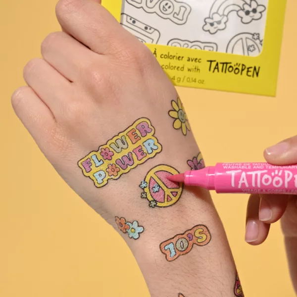 TATTOO ARTIST - Tatouages éphémères à colorier - 70's- Nailmatic
