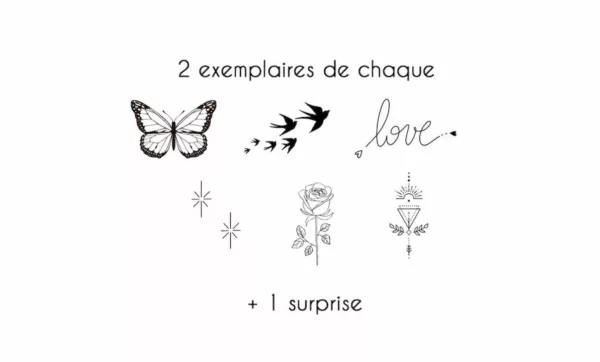 Tatouage éphémère : Tattoo Box Les Essentiels 2.0 - Sioou