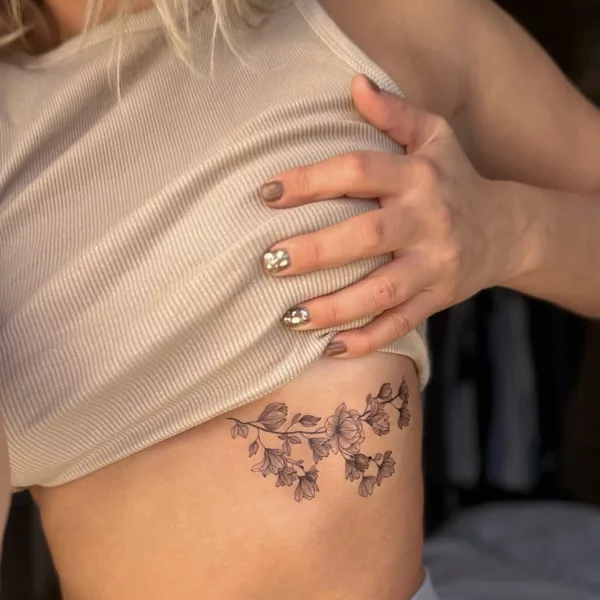 Parure de tatouages éphémères Magnolia forever - Sioou