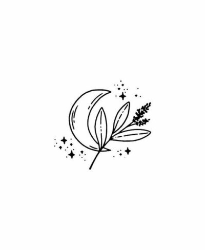 Tatouage temporaire Sioou - Lune florale étoilée - Sioou