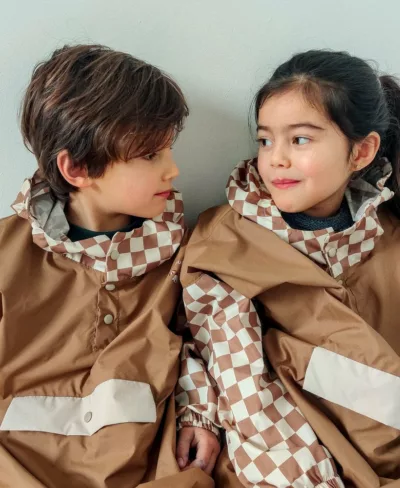 Poncho de pluie Damiers - Enfants – Image 1