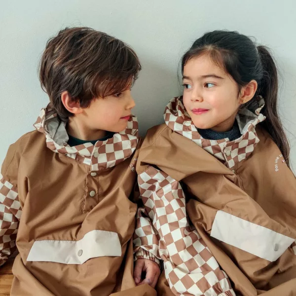 Poncho de pluie Damiers - Enfants