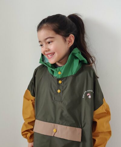 Poncho de pluie Kaki - Enfants - Poule Party
