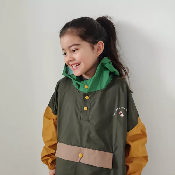 Poncho de pluie Kaki - Enfants