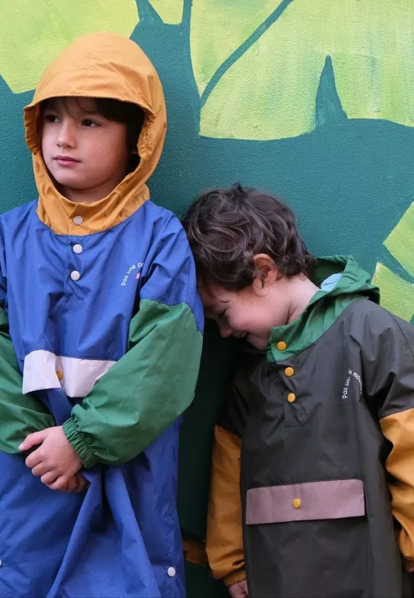 Poncho de pluie Kaki - Enfants – Image 2