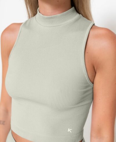 Top à col montant | Sauge - M/L - Kaly Ora