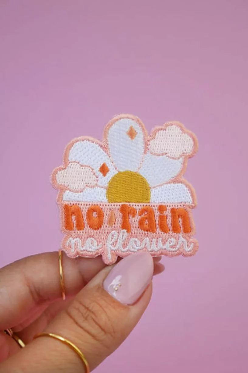 Patch thermocollant No rain No flowers - Malicieuse – Image 1