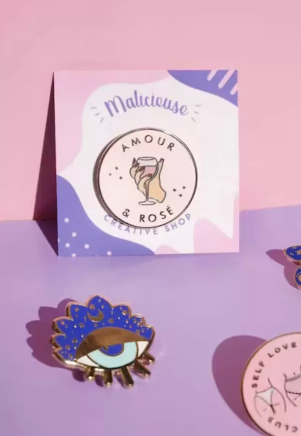 Pin's Amour & Rosé - Malicieuse – Image 3