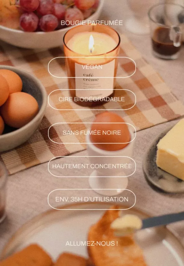 Café Crème - Bougie parfumée 135g - Versatile – Image 2