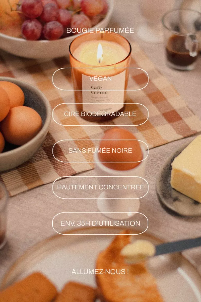 Café Crème - Bougie parfumée 135g - Versatile – Image 2