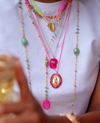 Collier perles grigris - CARLA 83 - L'atelier des dames