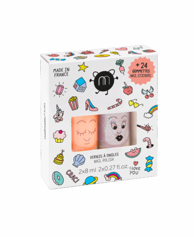 CRAC - Duo Flamingo Polly + stickers pour ongles - Nailmatic