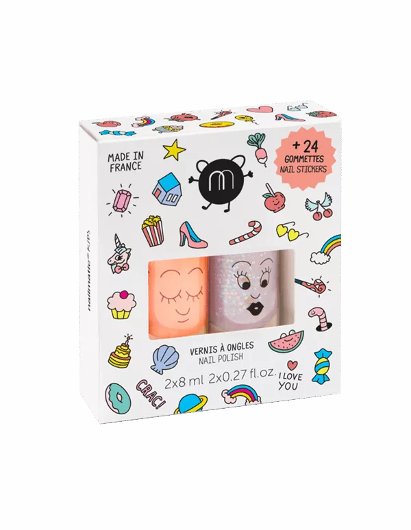 CRAC - Duo Flamingo Polly + stickers pour ongles - Nailmatic – Image 1