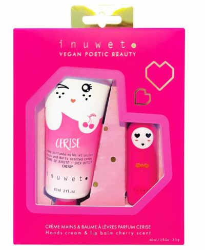 Coffret mains et baume à lèvres - Cerise - Inuwet