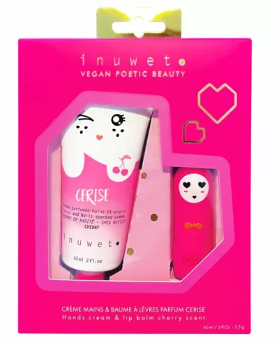 Coffret mains et baume à lèvres - Cerise - Inuwet – Image 1