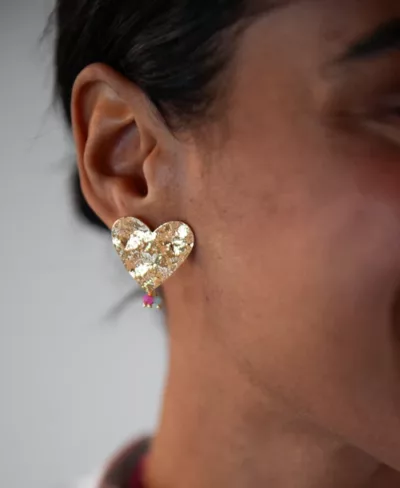 Boucles d'oreille coeur grelots - CARLA 128 - L'atelier des dames – Image 3